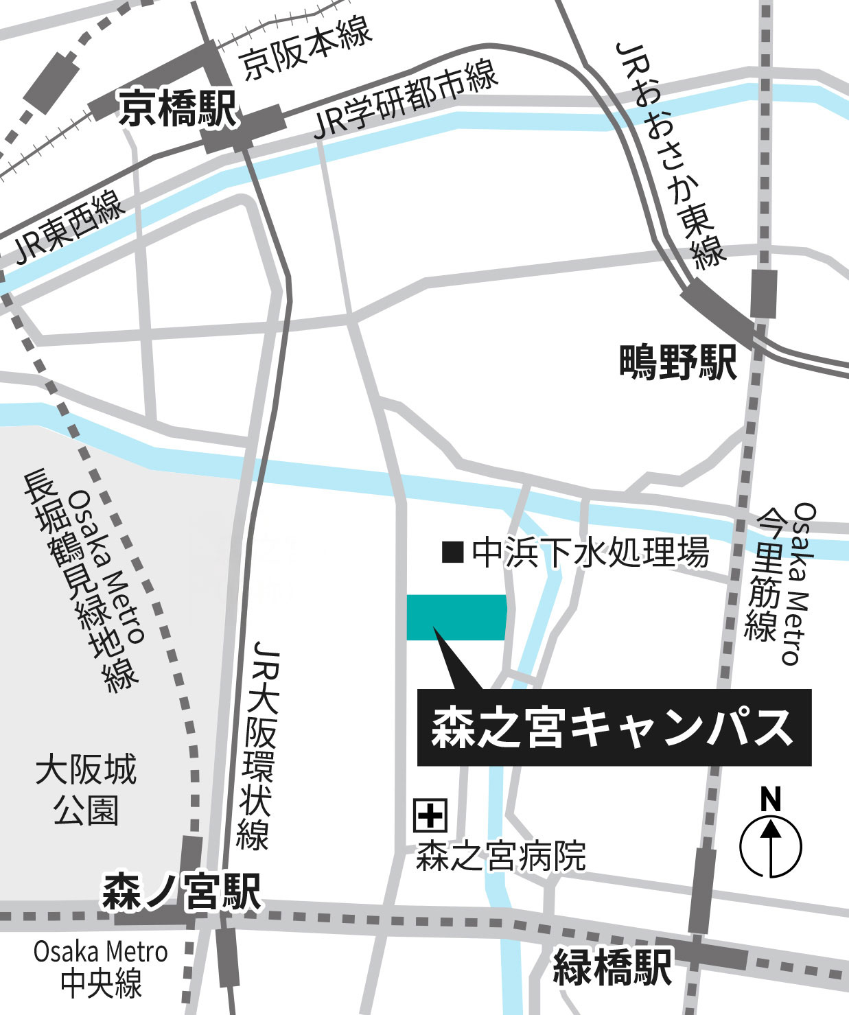 大阪公立大学地図