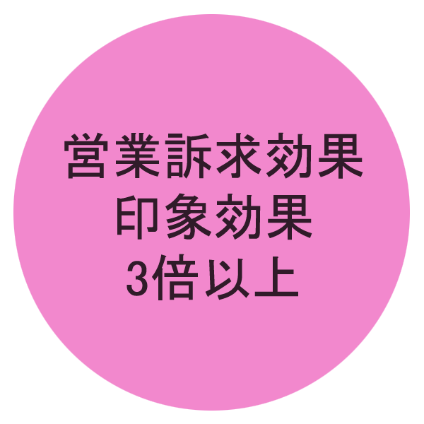 営業訴求効果 印象効果 3倍以上